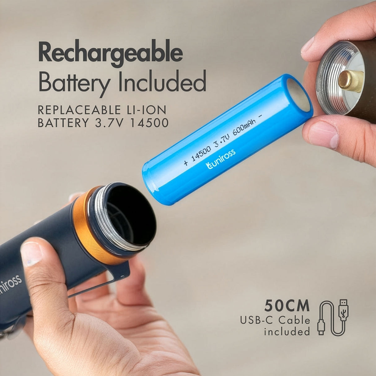 Uniross GX200 Rechargeable LED Torch