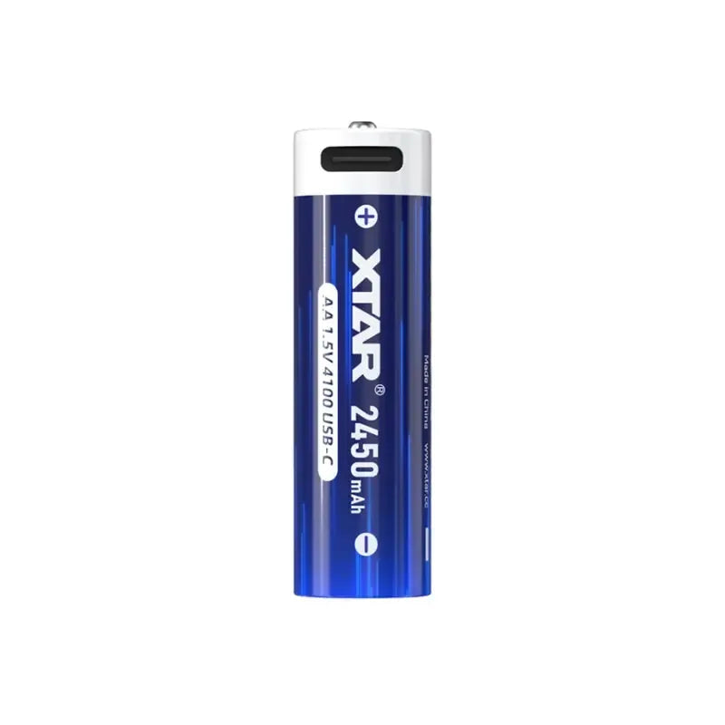 Xtar AA 1.5 V, 2450 mAh USB-C Rechargeable Lithium-ion Protected Battery (4 Pack)