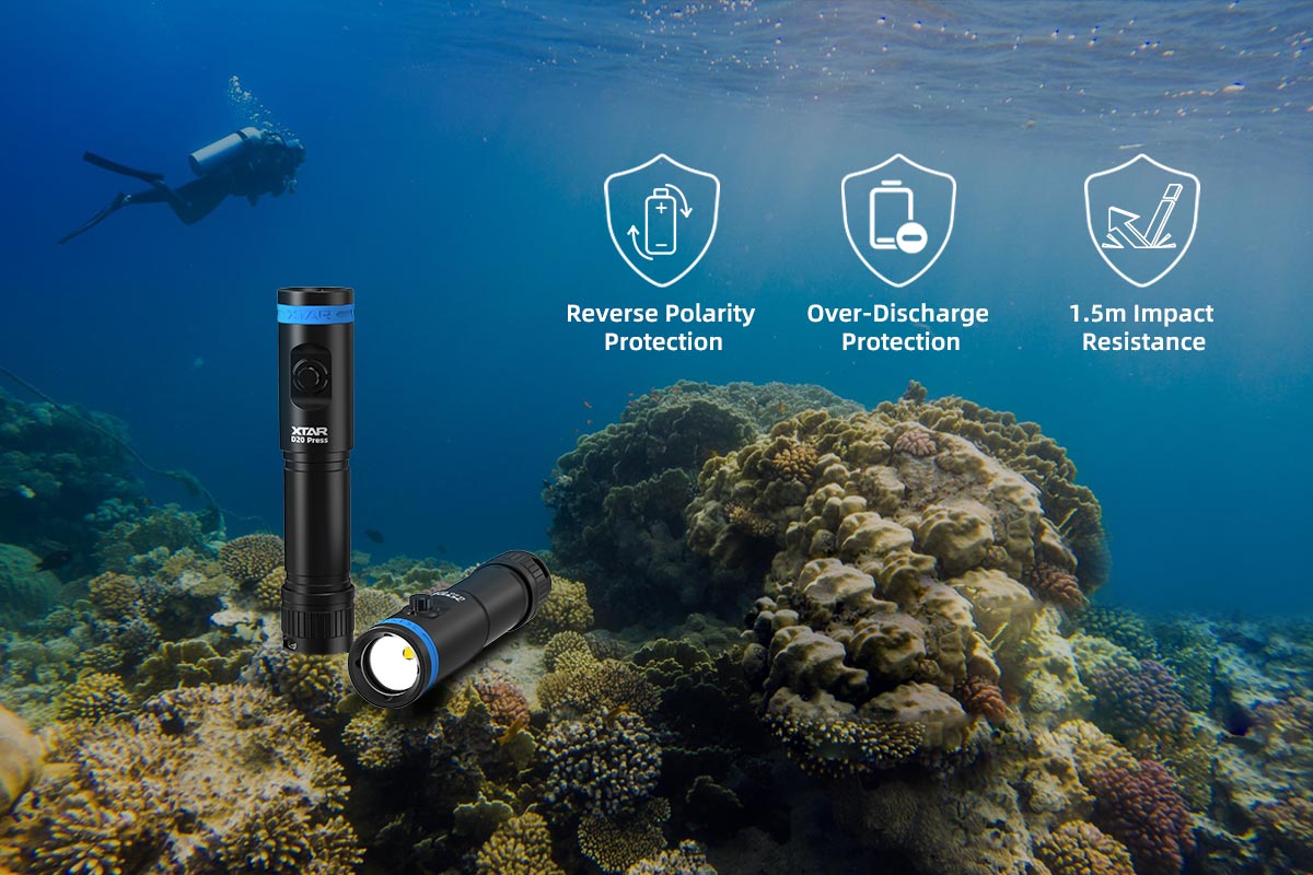 Xtar D20 Press LED Diving Torch Kit