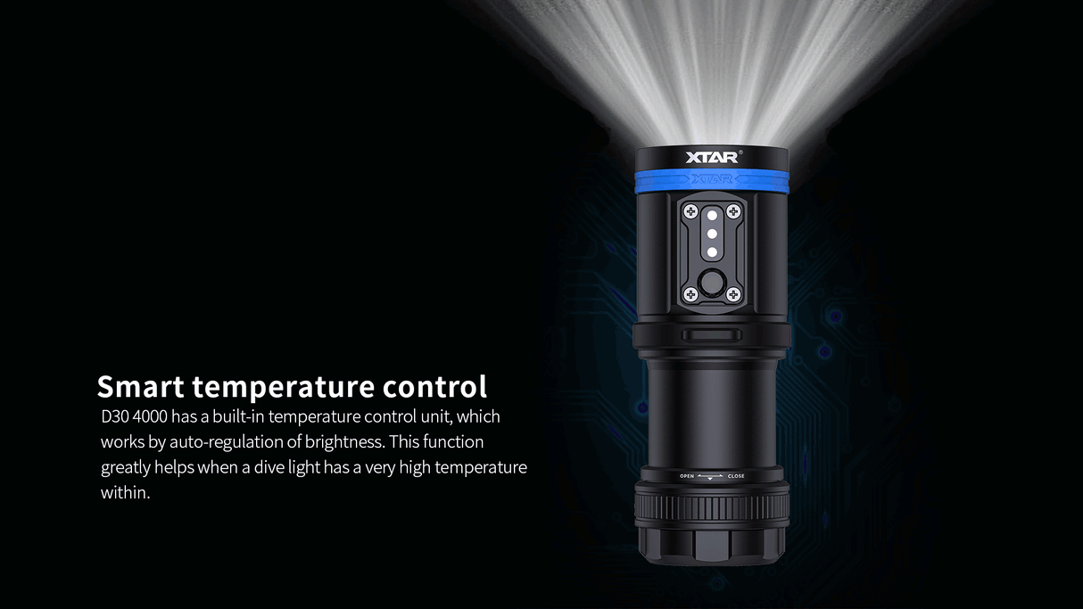 Xtar D30 4000 LED Diving Torch Kit (White/Red/Blue/UV)