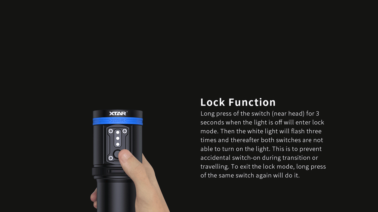 Xtar D30 4000 LED Diving Torch Kit (White/Red/Blue/UV)