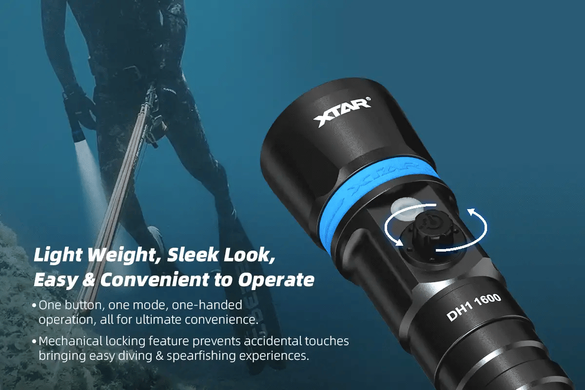 Xtar DH1 1600 LED Diving Torch Kit