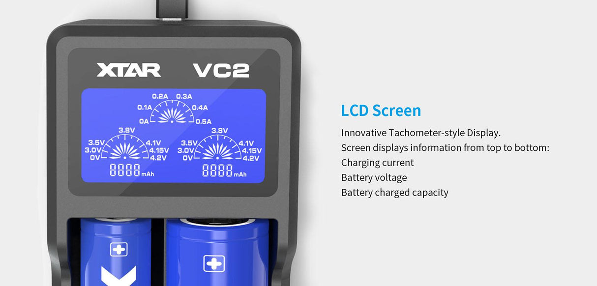 Xtar VC2 Dual Bay Lithium-ion Battery Charger