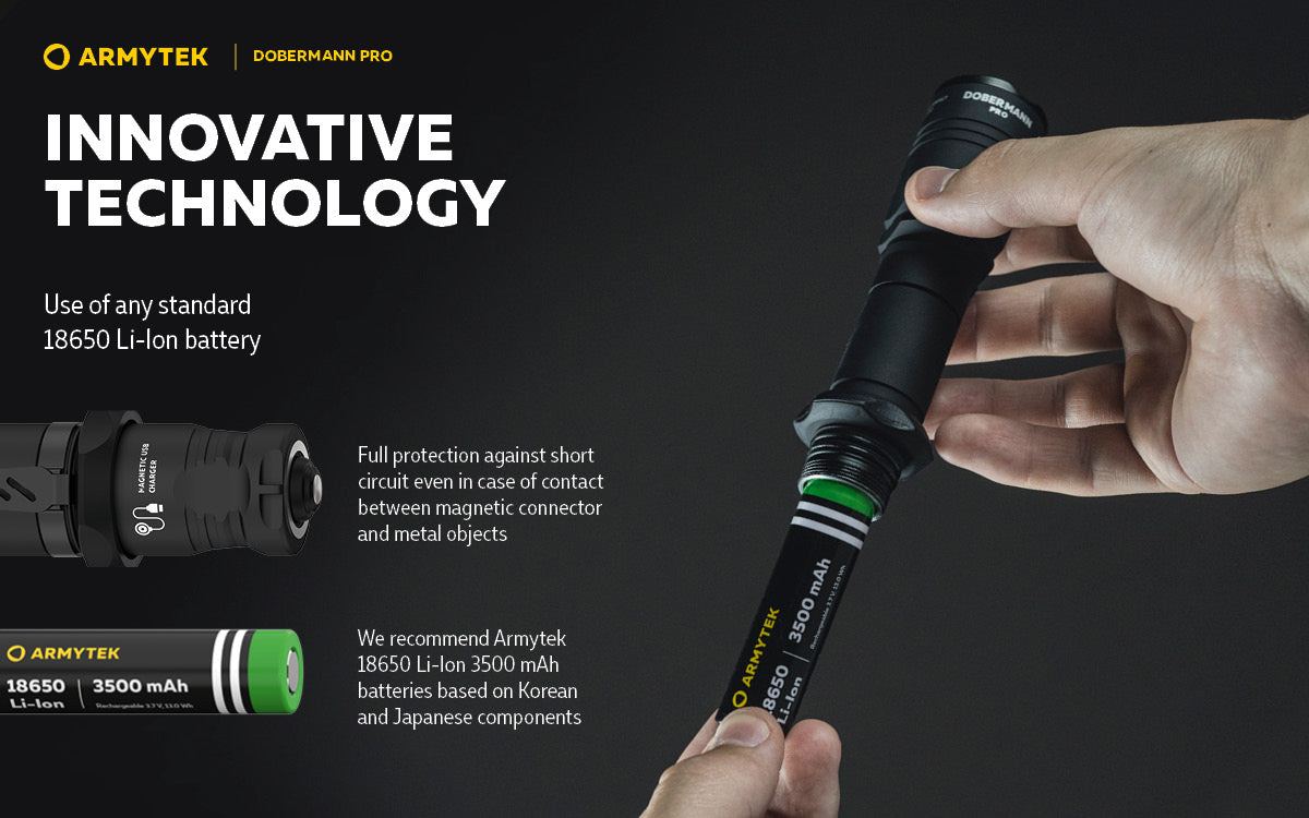 Armytek Doberman Pro Tactical Rechargeable LED Torch