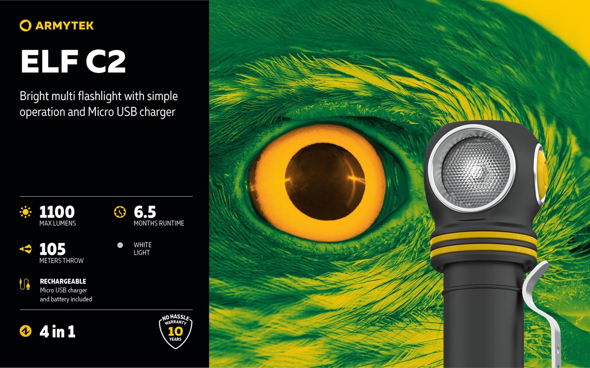 Armytek Elf C2 EDC Rechargeable LED Torch