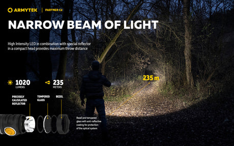 Armytek Partner C2 EDC Rechargeable LED Torch