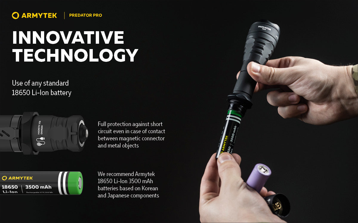 Armytek Predator Pro Tactical Rechargeable LED Torch