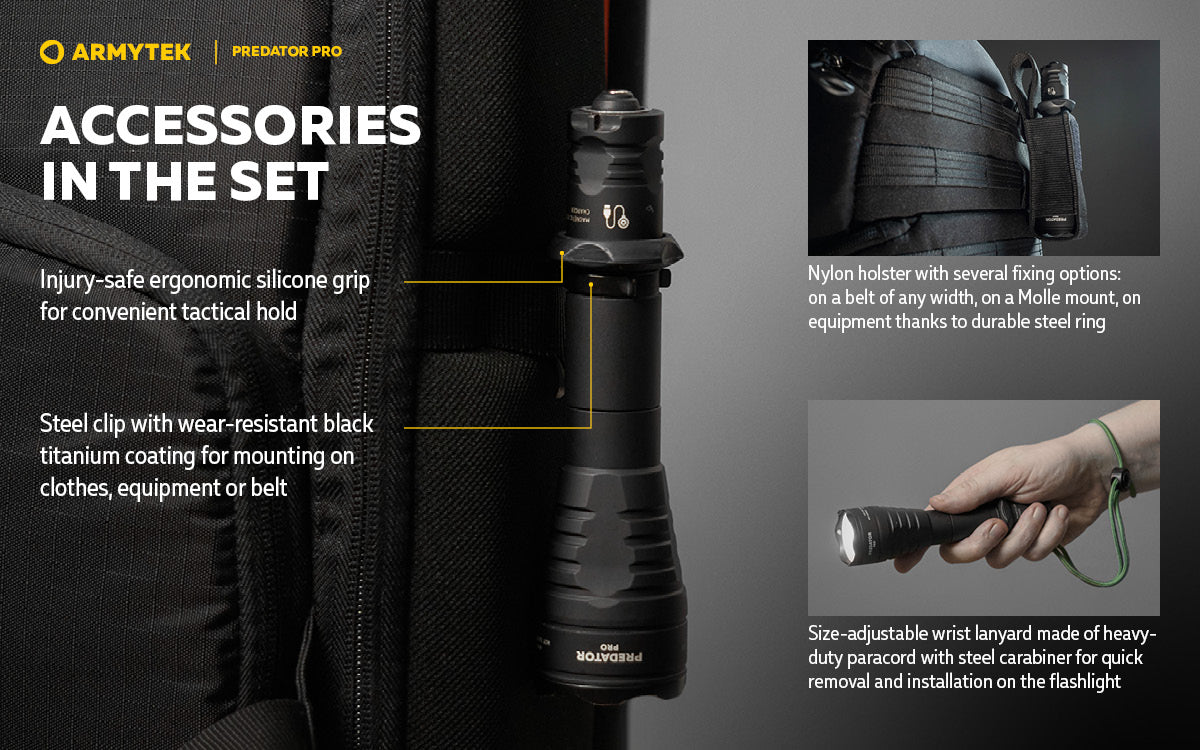 Armytek Predator Pro Tactical Rechargeable LED Torch