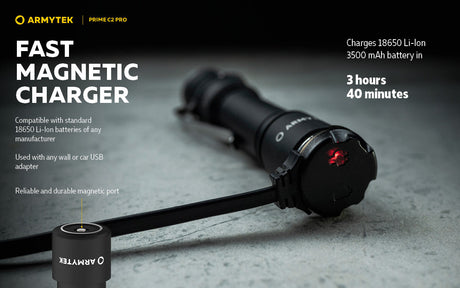 Armytek Prime C2 Pro EDC Rechargeable LED Torch