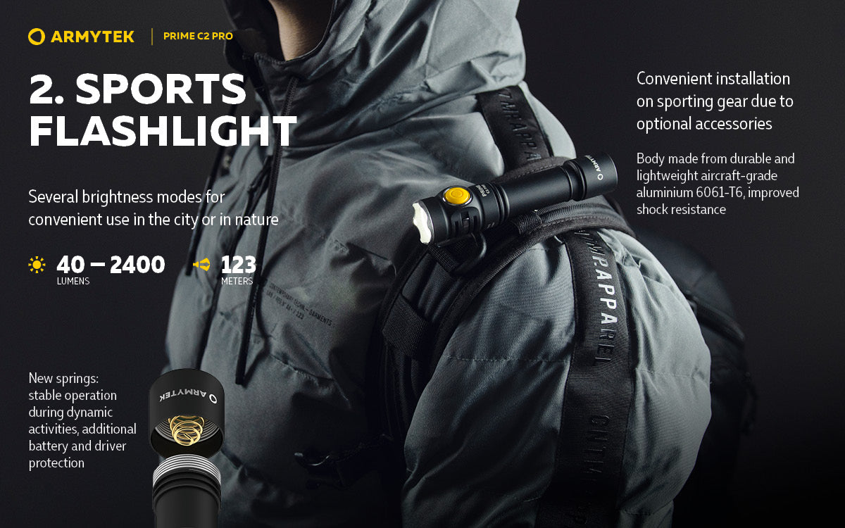 Armytek Prime C2 Pro EDC Rechargeable LED Torch