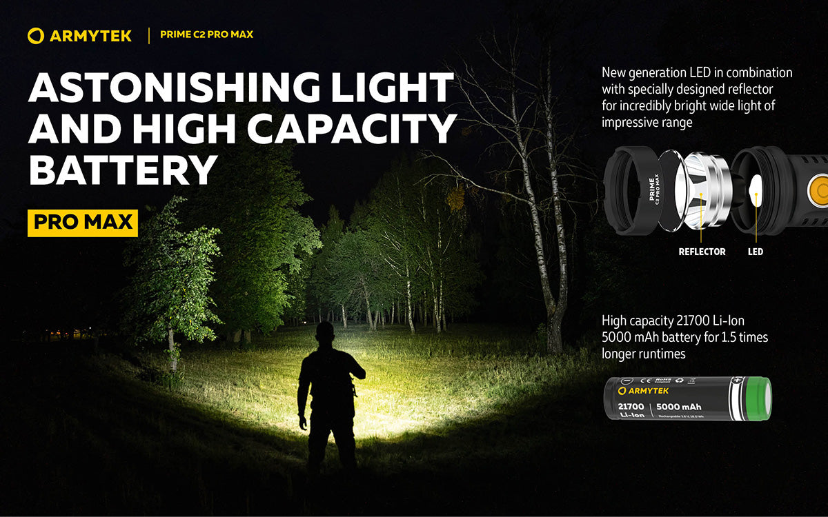 Armytek Prime C2 Pro Max EDC Rechargeable LED Torch