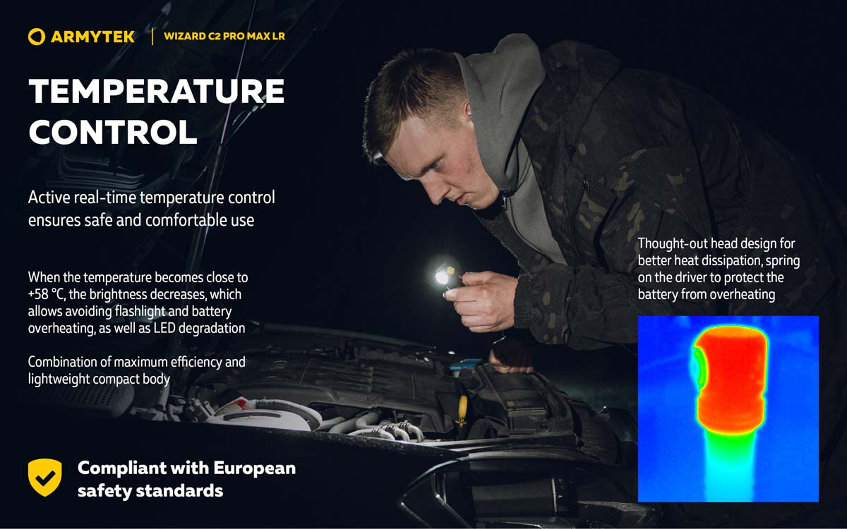 Armytek Wizard C2 Pro Max LR Multipurpose Rechargeable LED Torch