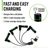Coast AAA 1.5 V, 750 mAh USB-C Rechargeable Lithium-ion Protected Battery (4 Pack)