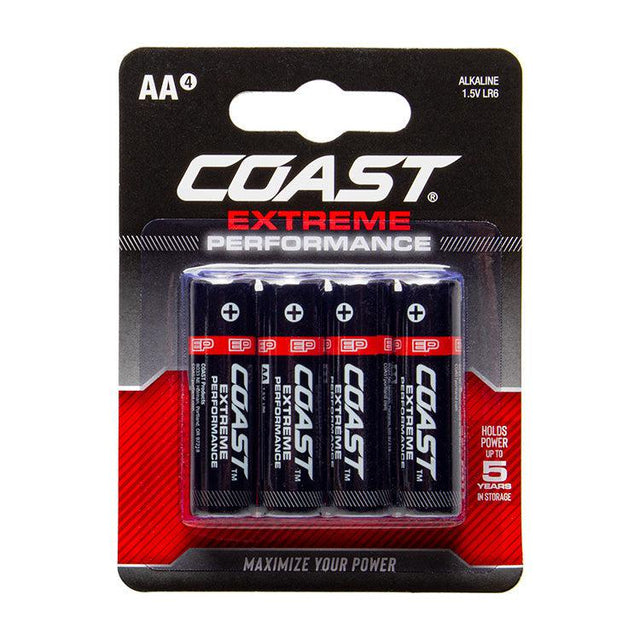 Coast Extreme Performance AA Alkaline Batteries (Pack of 4)