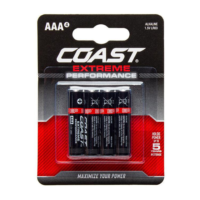 Coast Extreme Performance AAA Alkaline Batteries (4 Pack)