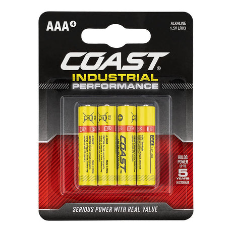 Coast Industrial Performance AAA Alkaline Batteries (4 Pack)