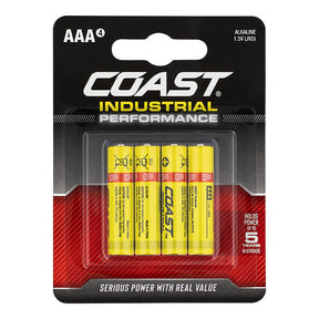 Coast Industrial Performance AAA Alkaline Batteries (Pack of 4)