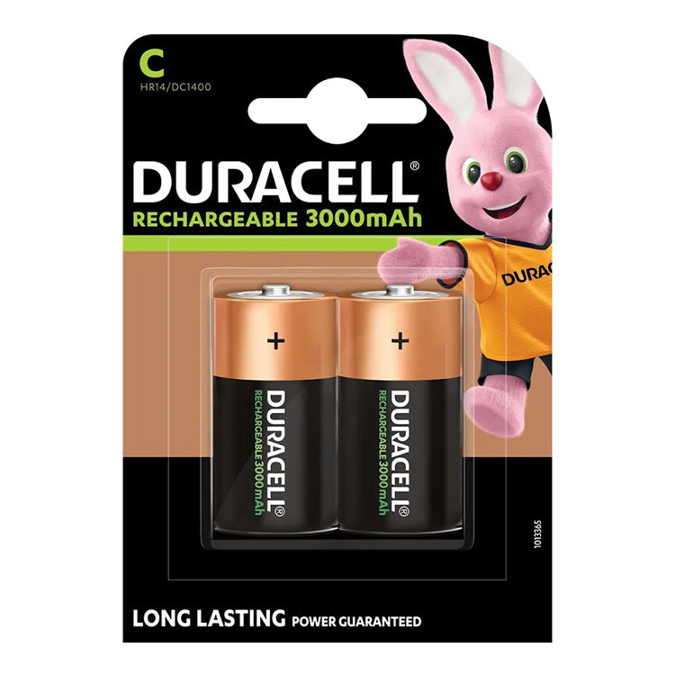 Duracell C 3000 mAh Rechargeable NiMH Batteries