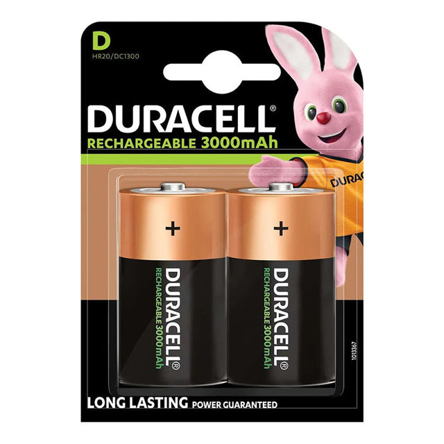 Duracell D 3000 mAh Rechargeable NiMH Batteries