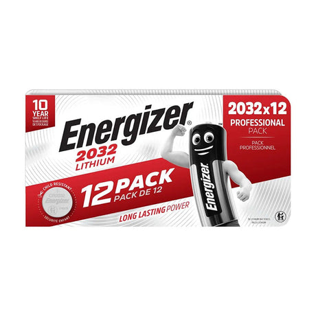 Energizer CR2032 3V Lithium Battery (Pack of 12)