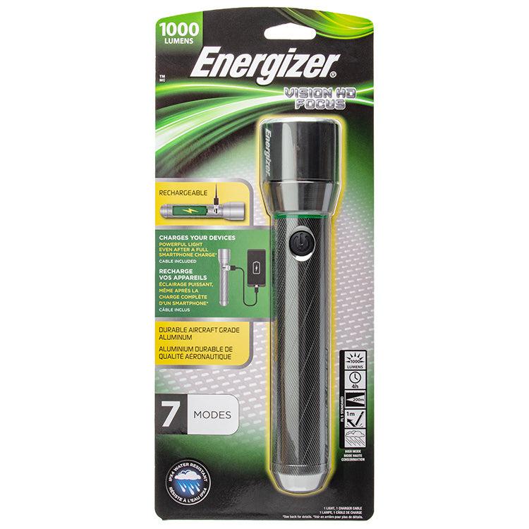 Energizer Vision HD Focus Metal Rechargeable LED Torch