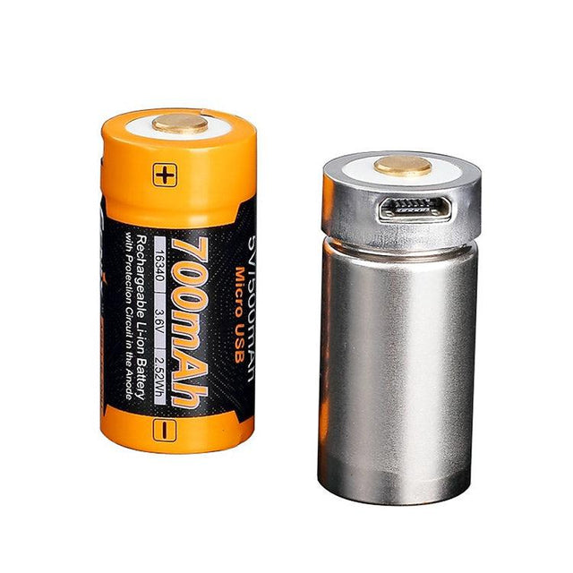 Fenix 16340 USB Rechargeable High Discharge 700 mAh Li-ion Protected Battery