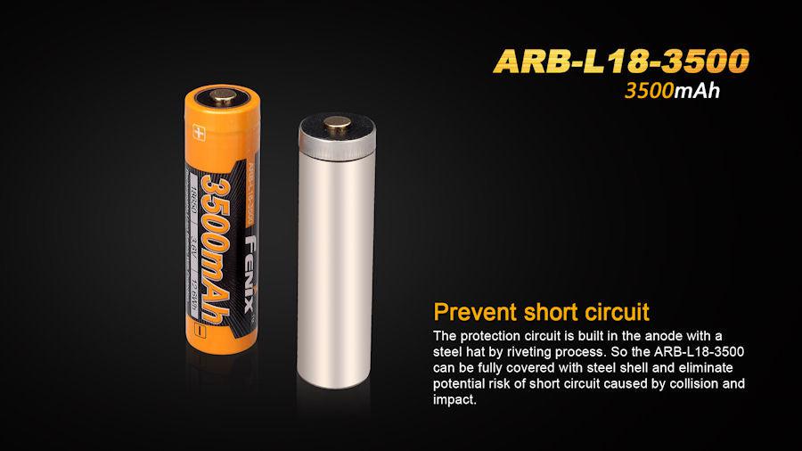 Fenix 18650 3.6 V, 3500 mAh Li-ion Protected Battery