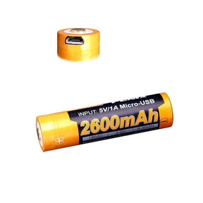 Fenix 18650 USB Rechargeable 2600 mAh Li-ion Protected Battery