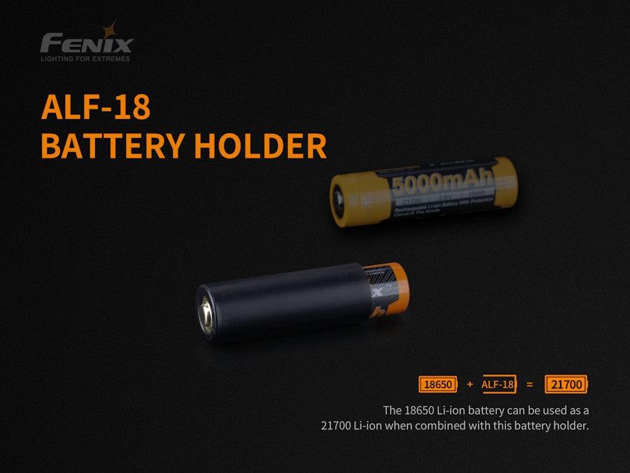 Fenix ALF-18 18650 Battery Holder for 21700 Torches – Torch Direct