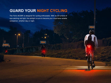 Fenix BC06R Rechargeable Rear Red LED Bike Light