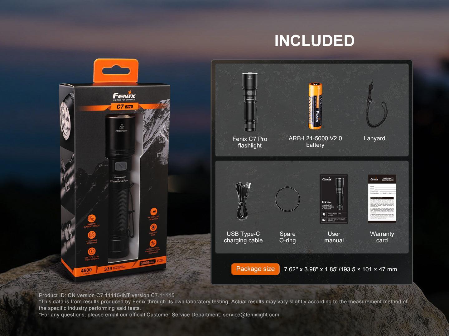 Fenix C7 Pro Rechargeable LED Torch – Torch Direct