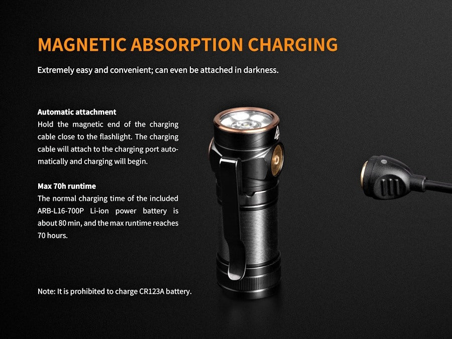 Fenix E18R Magnetic Rechargeable LED Torch - Seconds