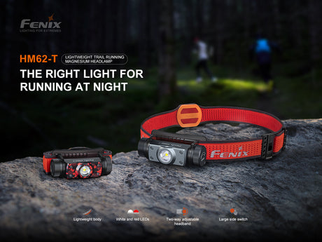 Fenix HM62-T Trail Running Rechargeable LED Head Torch