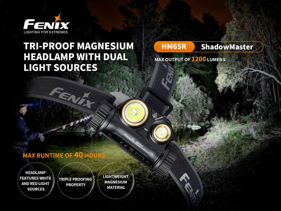 Fenix HM65R ShadowMaster Rechargeable LED Head Torch