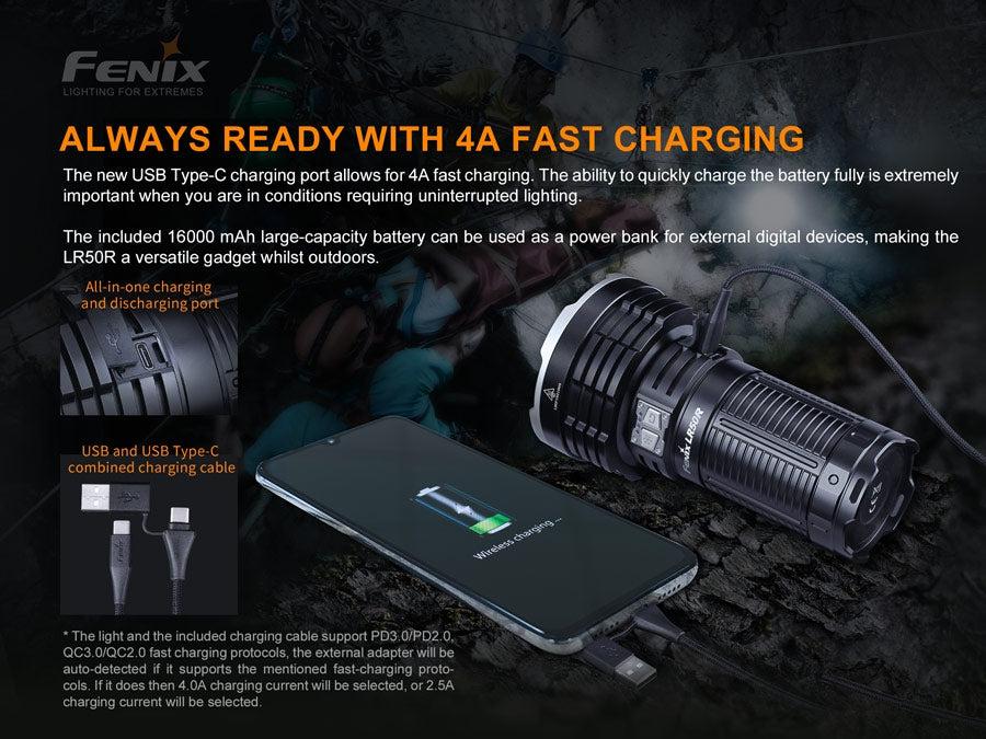 Fenix LR50R Rechargeable LED Searchlight