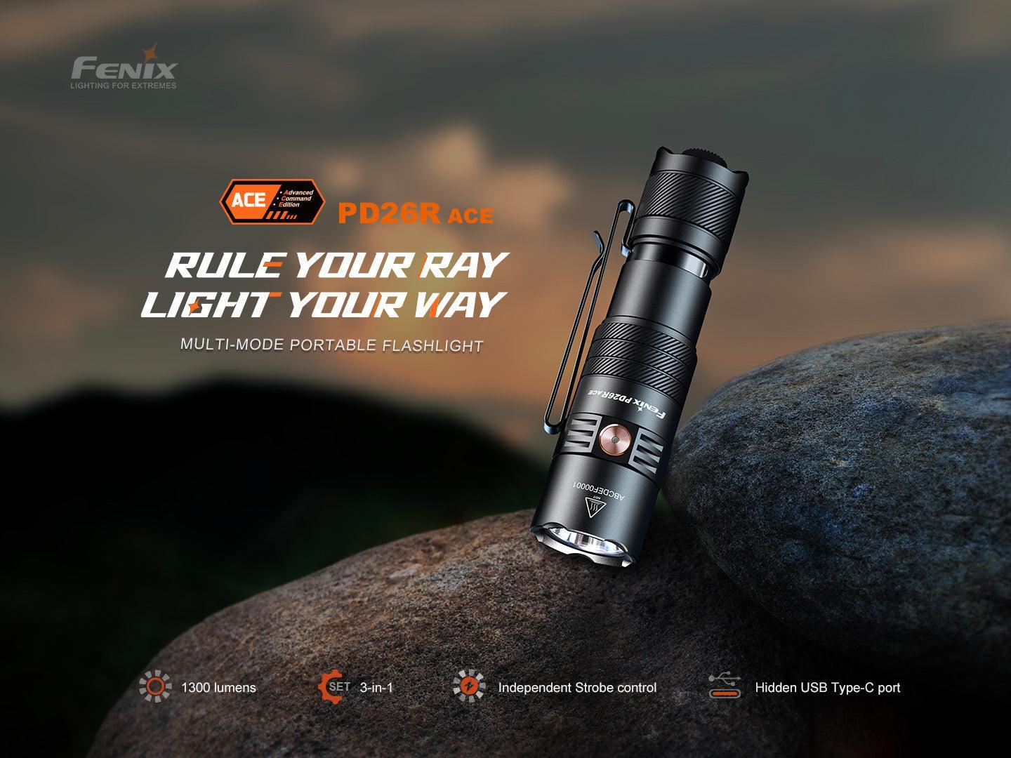 Fenix PD26R ACE Rechargeable LED Torch – Torch Direct
