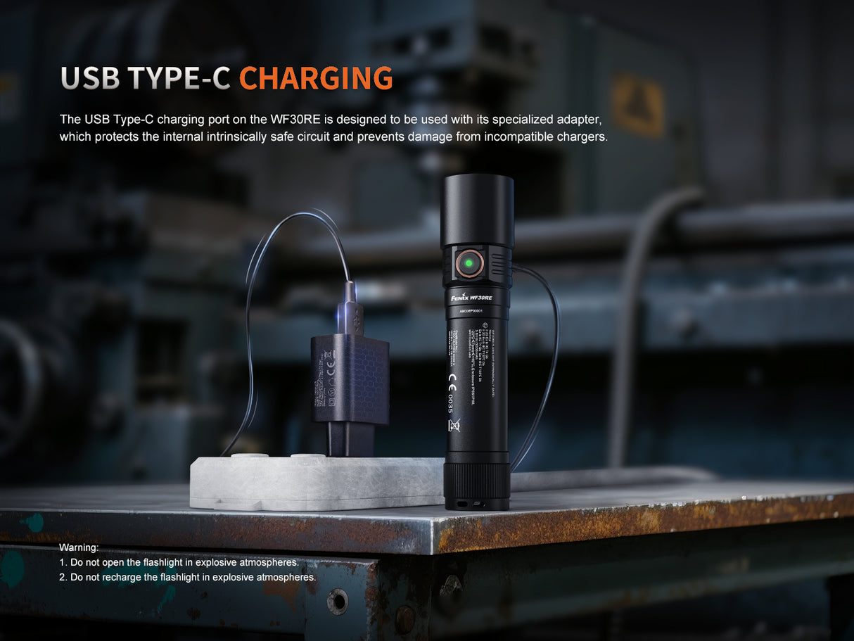 Fenix WF30RE 2025 ATEX Intrinsically Safe LED Torch
