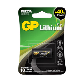 GP Lithium Pro CR123A 3 V Lithium Battery (Pack of 1)