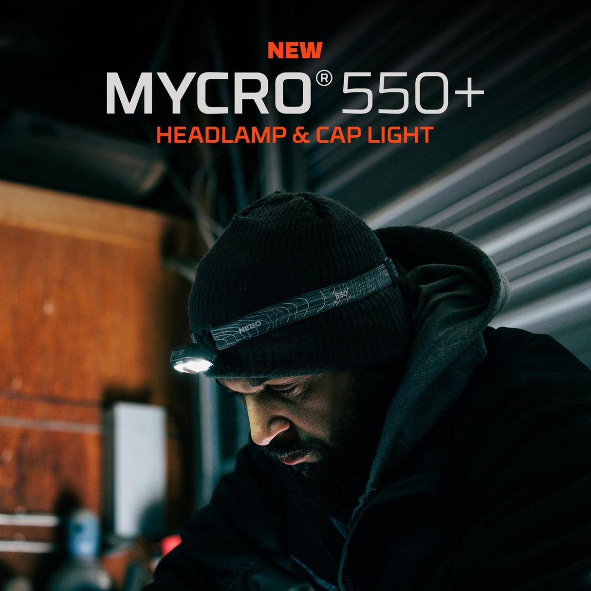 NEBO Mycro 550+ Head Torch and Cap Light