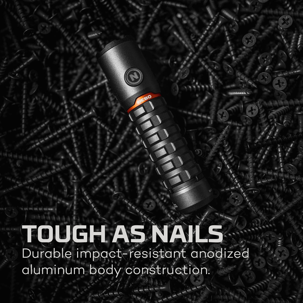 NEBO Torchy 2K Black Line Rechargeable LED Torch (USB-C)