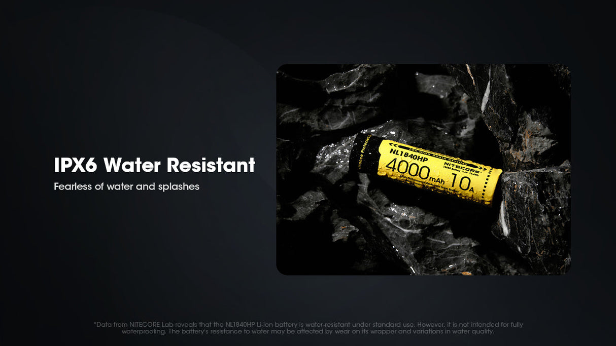 Nitecore 10 A High Discharge 18650 4000 mAh Lithium-ion Protected Battery (NL1840HP)