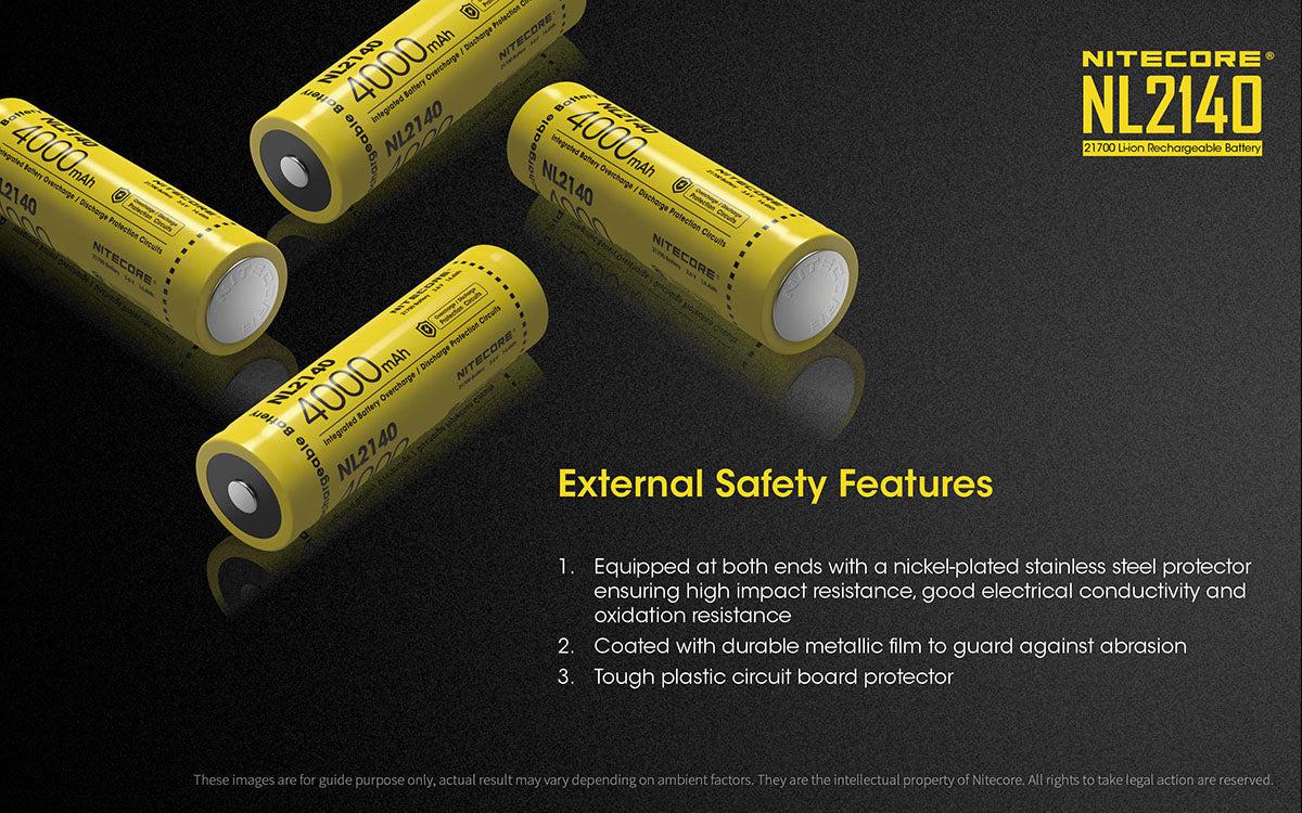 Nitecore 21700 3.6 V, 4000 mAh Lithium-ion Protected Battery (NL2140)