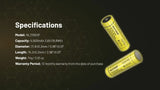 Nitecore 21700 5500 mAh 20 A High Discharge Lithium-ion Protected Battery (NL2155HP)