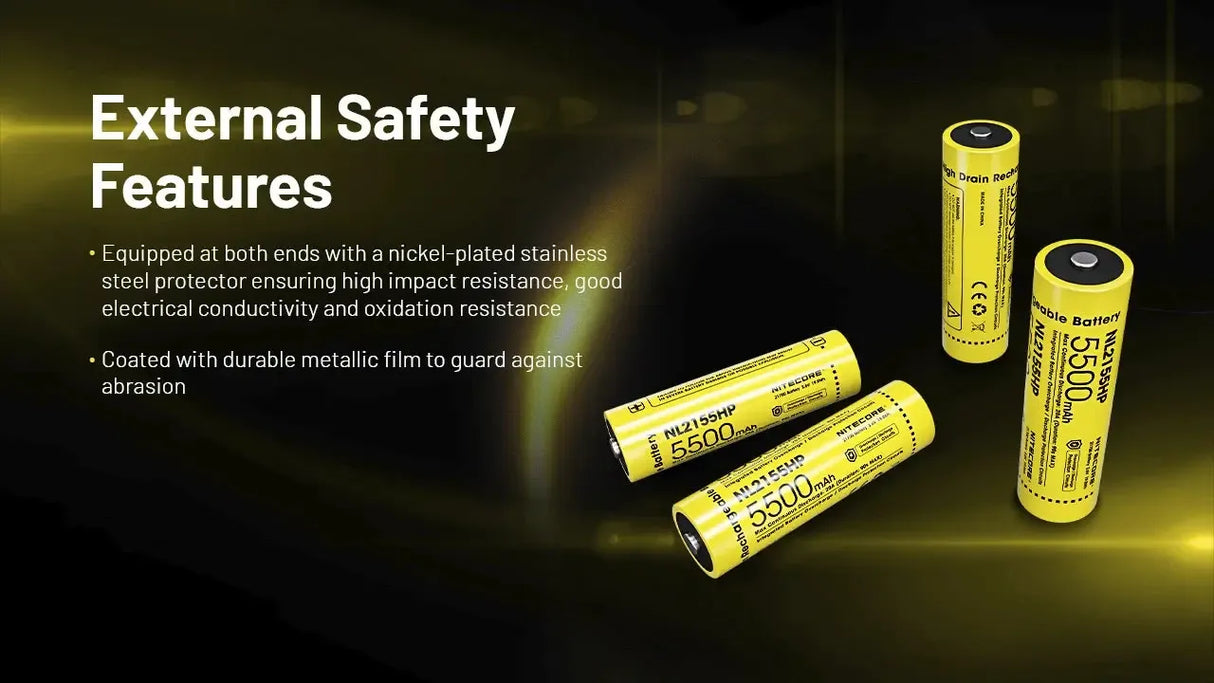 Nitecore 21700 5500 mAh 20 A High Discharge Lithium-ion Protected Battery (NL2155HP)