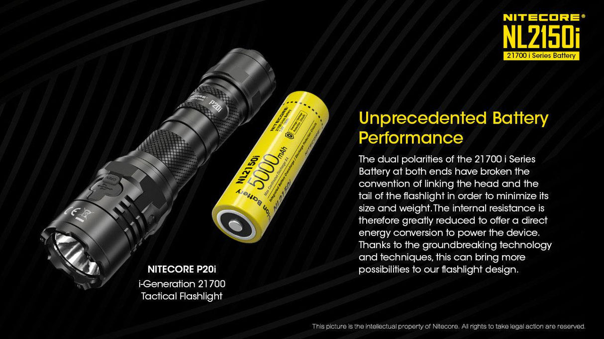 Nitecore 21700 i Series 5000 mAh Lithium-ion Protected Battery (NL2150i)