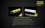 Nitecore 8 A High Discharge 18650 3500 mAh Lithium-ion Protected Battery (NL1835HP)