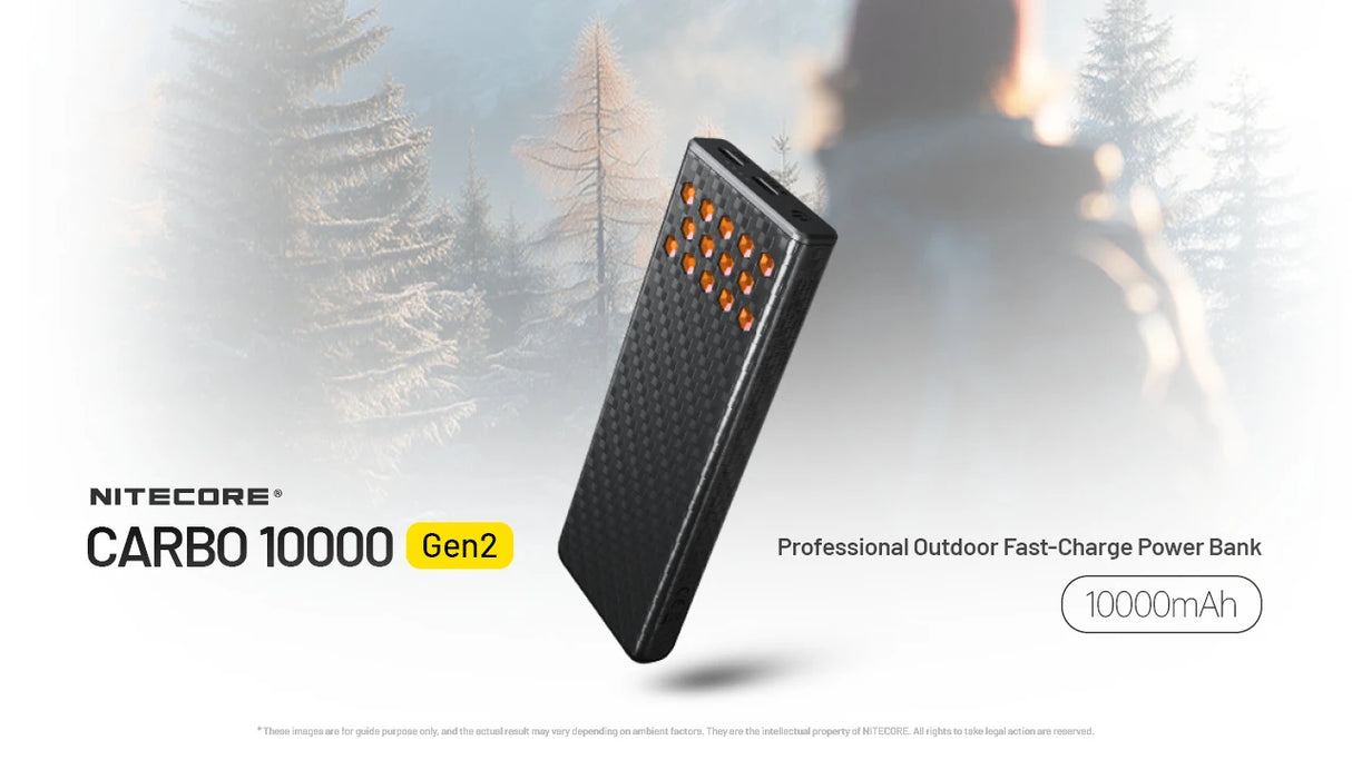 Nitecore CARBO 10000 GEN2 USB-C 10000 mAh Power Bank
