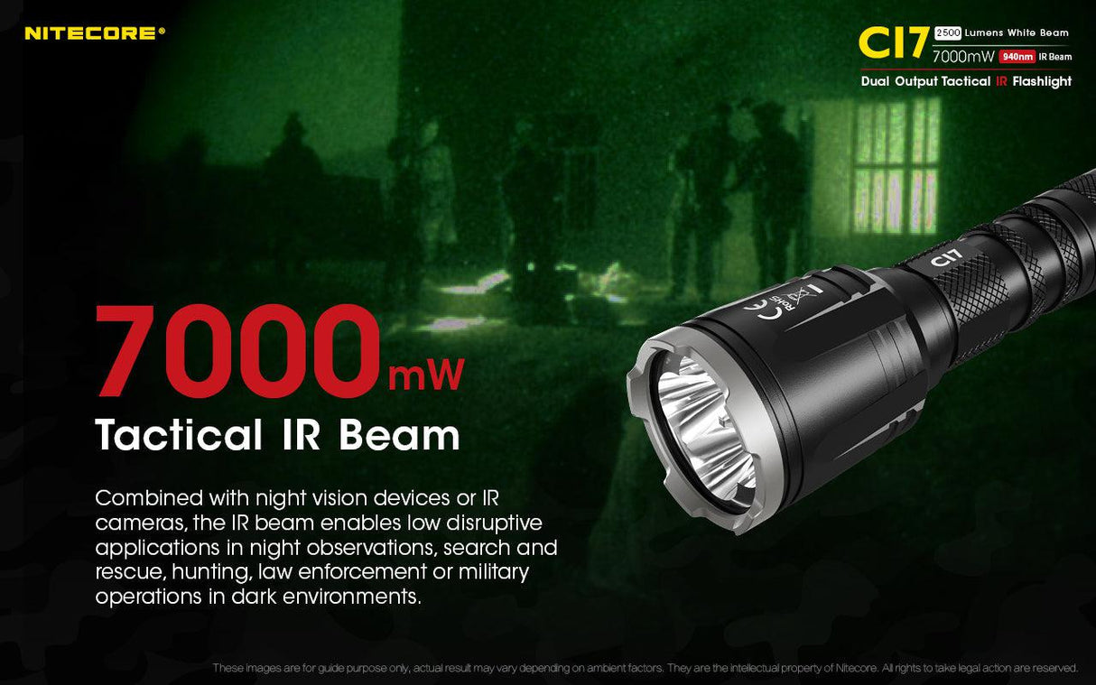 Nitecore CI7 White & Infrared LED Torch