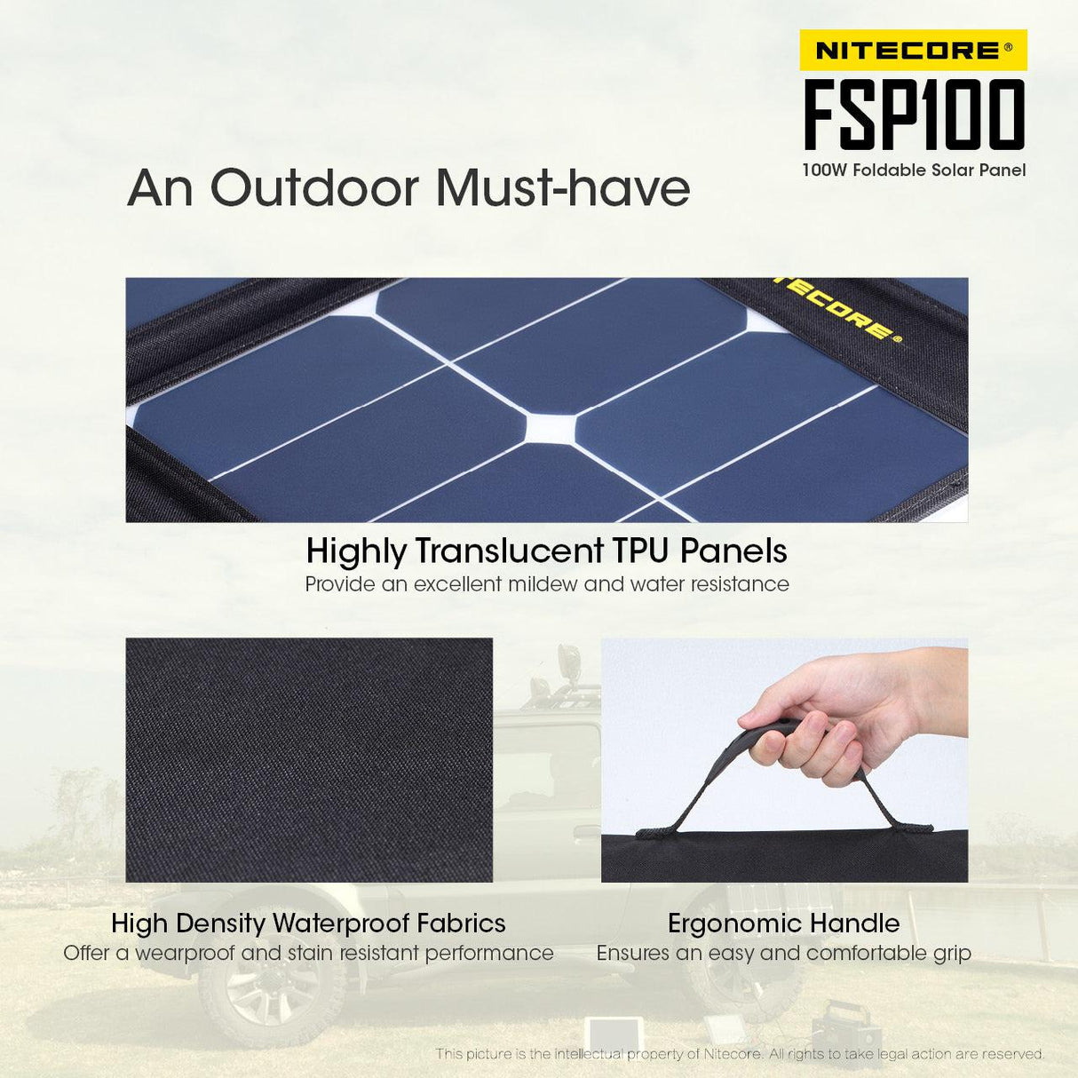 Nitecore FSP100 100 W Foldable Solar Panel