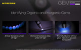 Nitecore GEM10UV Gemstone Identification Ultraviolet LED Torch